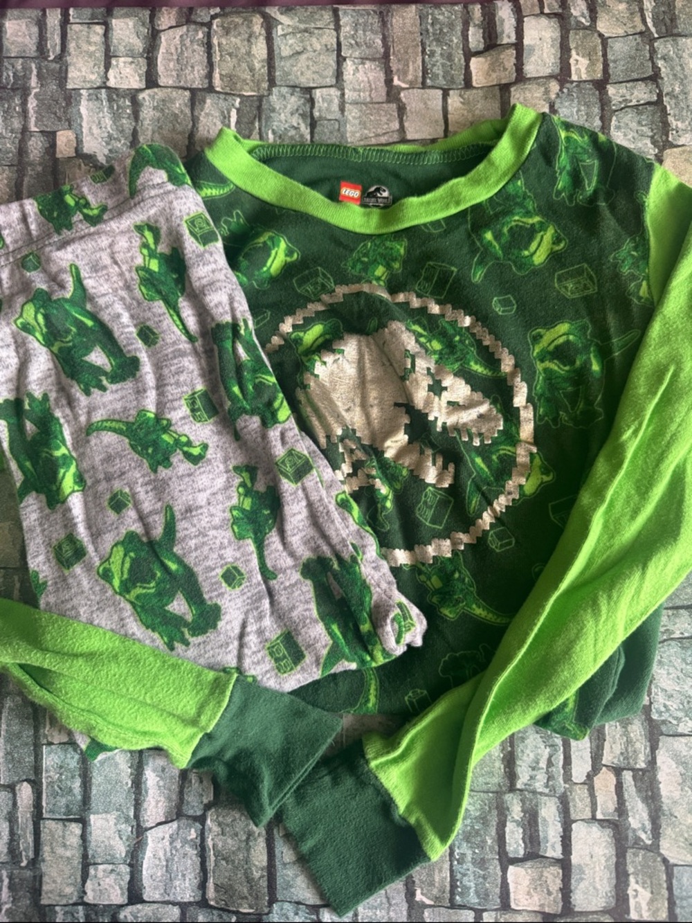 Lego Jurassic World Snug Fit Pajamas Sz 10